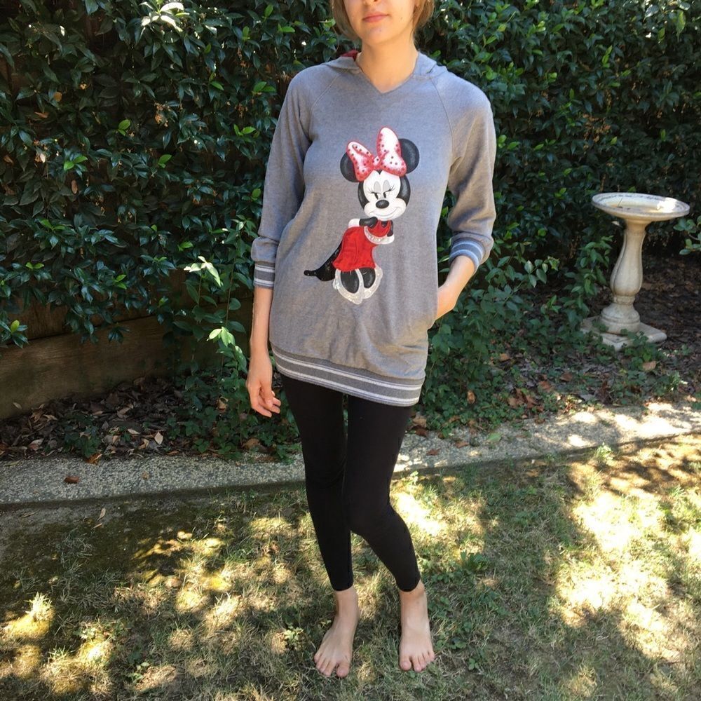 Disney fancy Minnie Mouse tunic hoodie/ mini dress XS*